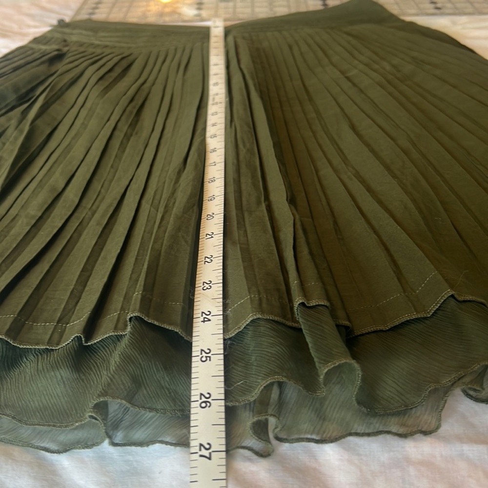 Sundance Forest Green A-Line Skirt - Picture 3 of 6